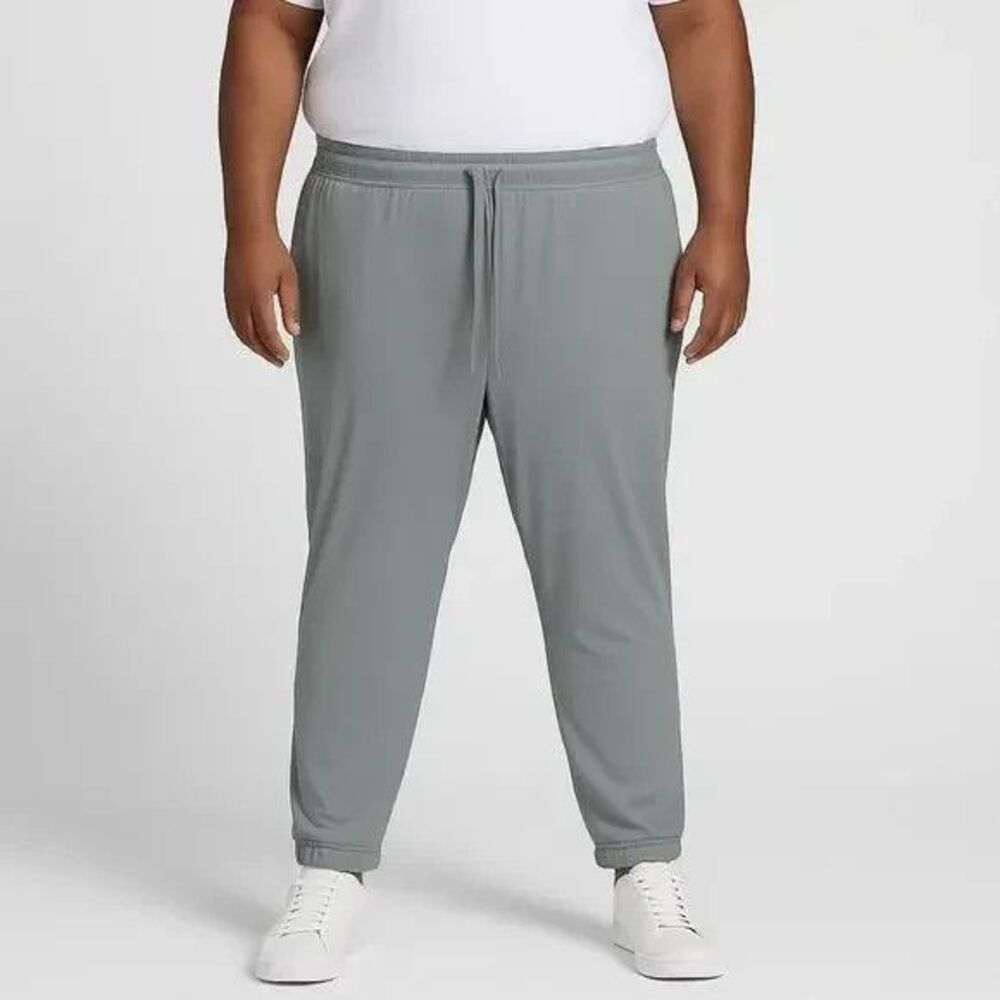 Xersion Men's Big & Tall 4XLT Fleece Jogger Pant Loost Fit Sweat Pants Gray NEW